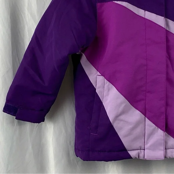 Wonderkids Purple and Pink Color Block Puffer Jacket Size 4T - Picture 6 of 16